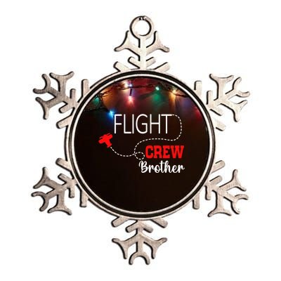 Flight Crew Airplane 1st Birthday Brother Airplane Family Metallic Star Ornament