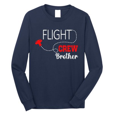 Flight Crew Airplane 1st Birthday Brother Airplane Family Long Sleeve Shirt