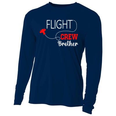 Flight Crew Airplane 1st Birthday Brother Airplane Family Cooling Performance Long Sleeve Crew