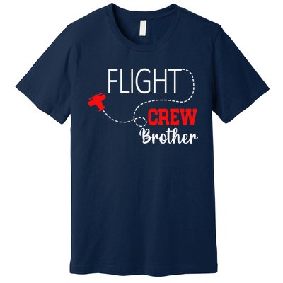 Flight Crew Airplane 1st Birthday Brother Airplane Family Premium T-Shirt