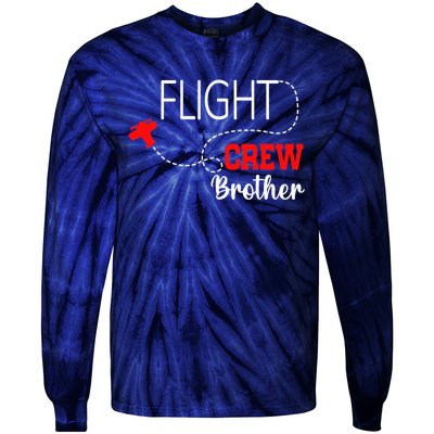 Flight Crew Airplane 1st Birthday Brother Airplane Family Tie-Dye Long Sleeve Shirt