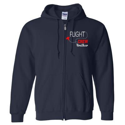 Flight Crew Airplane 1st Birthday Brother Airplane Family Full Zip Hoodie