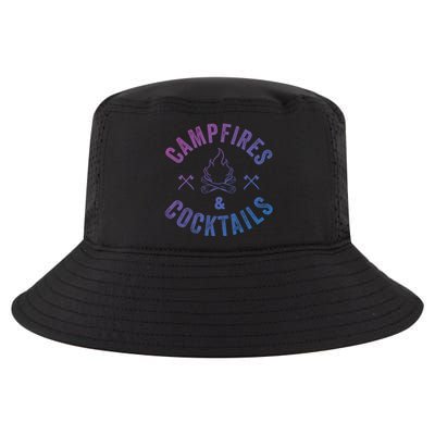 Funny Campfires And Cocktails Hiking Camping Ing Gift Cool Comfort Performance Bucket Hat