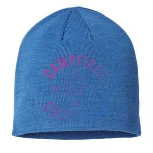 Funny Campfires And Cocktails Hiking Camping Ing Gift Sustainable Beanie