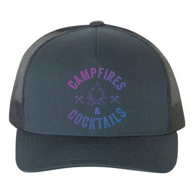 Funny Campfires And Cocktails Hiking Camping Ing Gift Yupoong Adult 5-Panel Trucker Hat