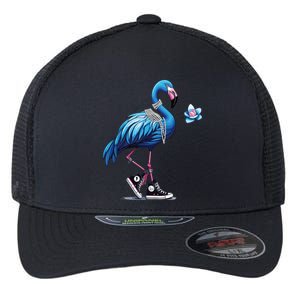 Flamingo Chucks And Pearls Comma La Kamala 2024 Flexfit Unipanel Trucker Cap