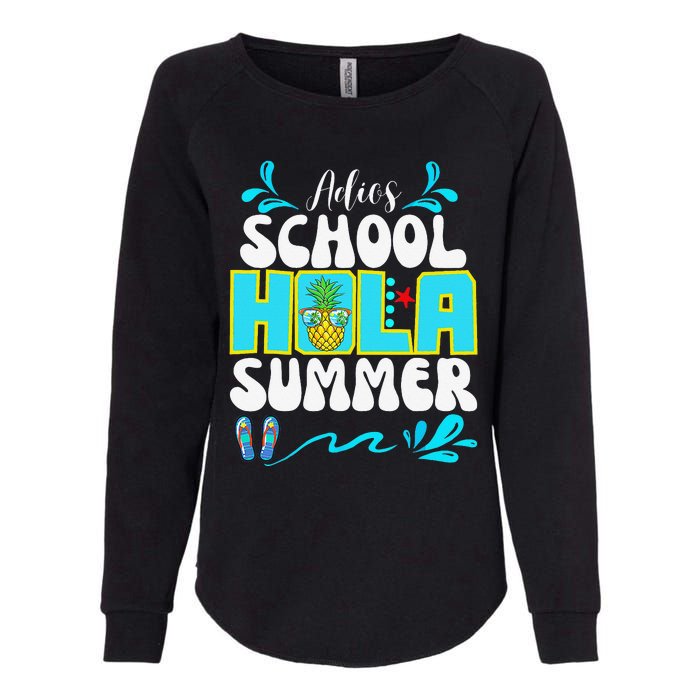 Funny Cute Adios School Hola Summer lovley Womens California Wash Sweatshirt