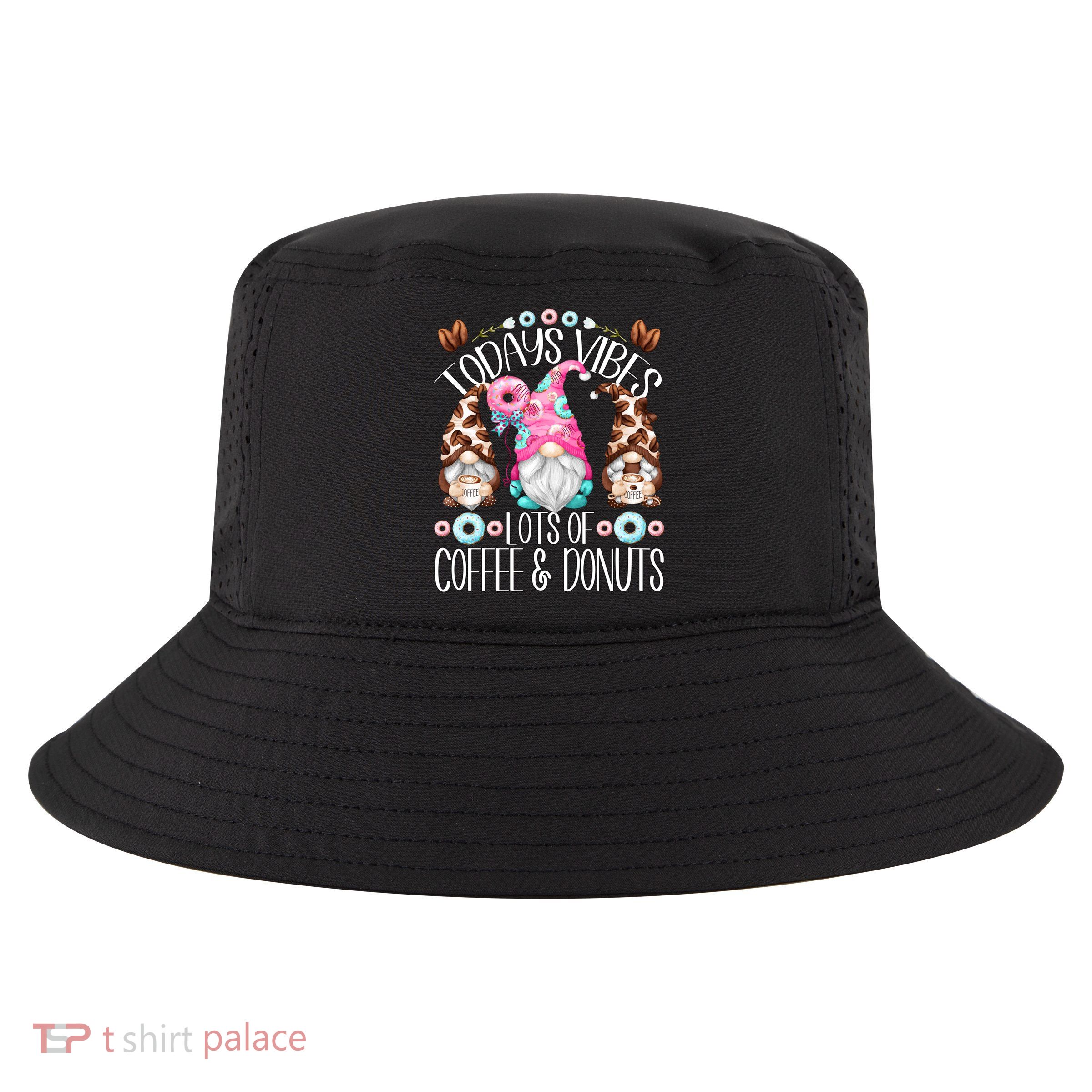 Funny Coffee And Donut Gnomes For And Donut Lover Gift Cool Comfort Performance Bucket Hat