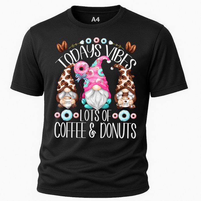 Funny Coffee And Donut Gnomes For And Donut Lover Gift Cooling Performance Crew T-Shirt