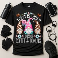 Funny Coffee And Donut Gnomes For And Donut Lover Gift Cooling Performance Crew T-Shirt
