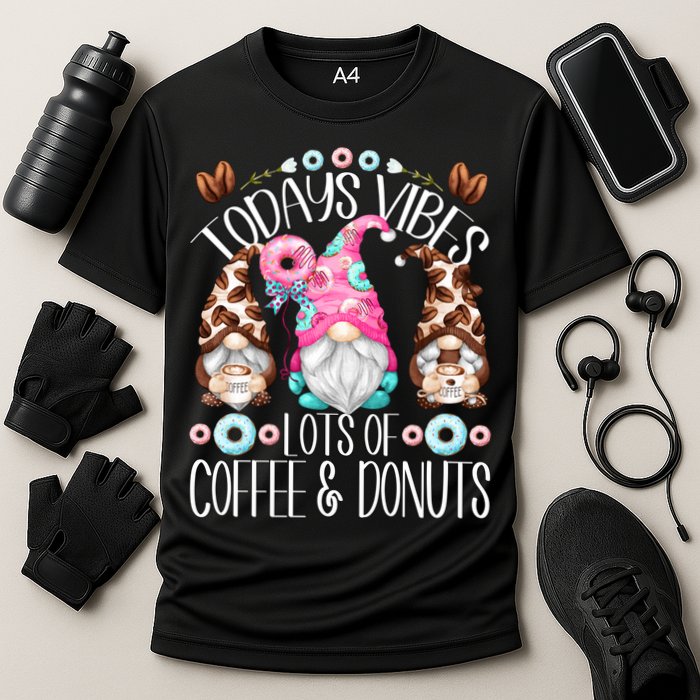 Funny Coffee And Donut Gnomes For And Donut Lover Gift Cooling Performance Crew T-Shirt