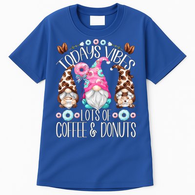 Funny Coffee And Donut Gnomes For And Donut Lover Gift Tall T-Shirt