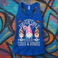 Funny Coffee And Donut Gnomes For And Donut Lover Gift Womens Tank Top