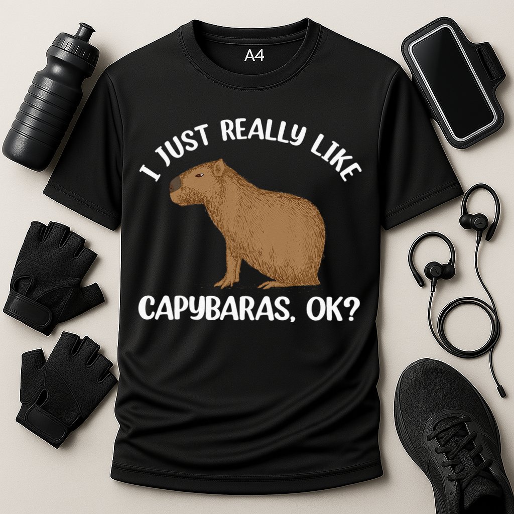 Funny Capybara Art For Men Women Kids Rodent Capybara Lover Cooling Performance Crew T-Shirt