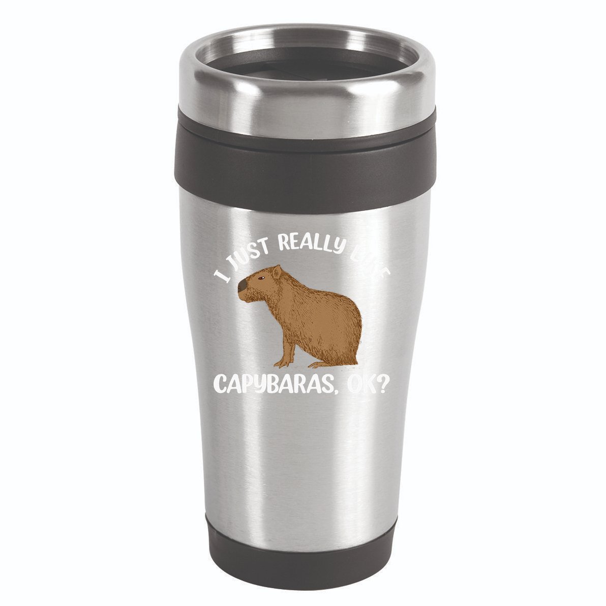 Funny Capybara Art For Men Women Kids Rodent Capybara Lover 16oz Travel Tumbler