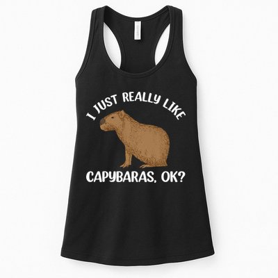 Funny Capybara Art For Men Women Kids Rodent Capybara Lover Womens Tank Top