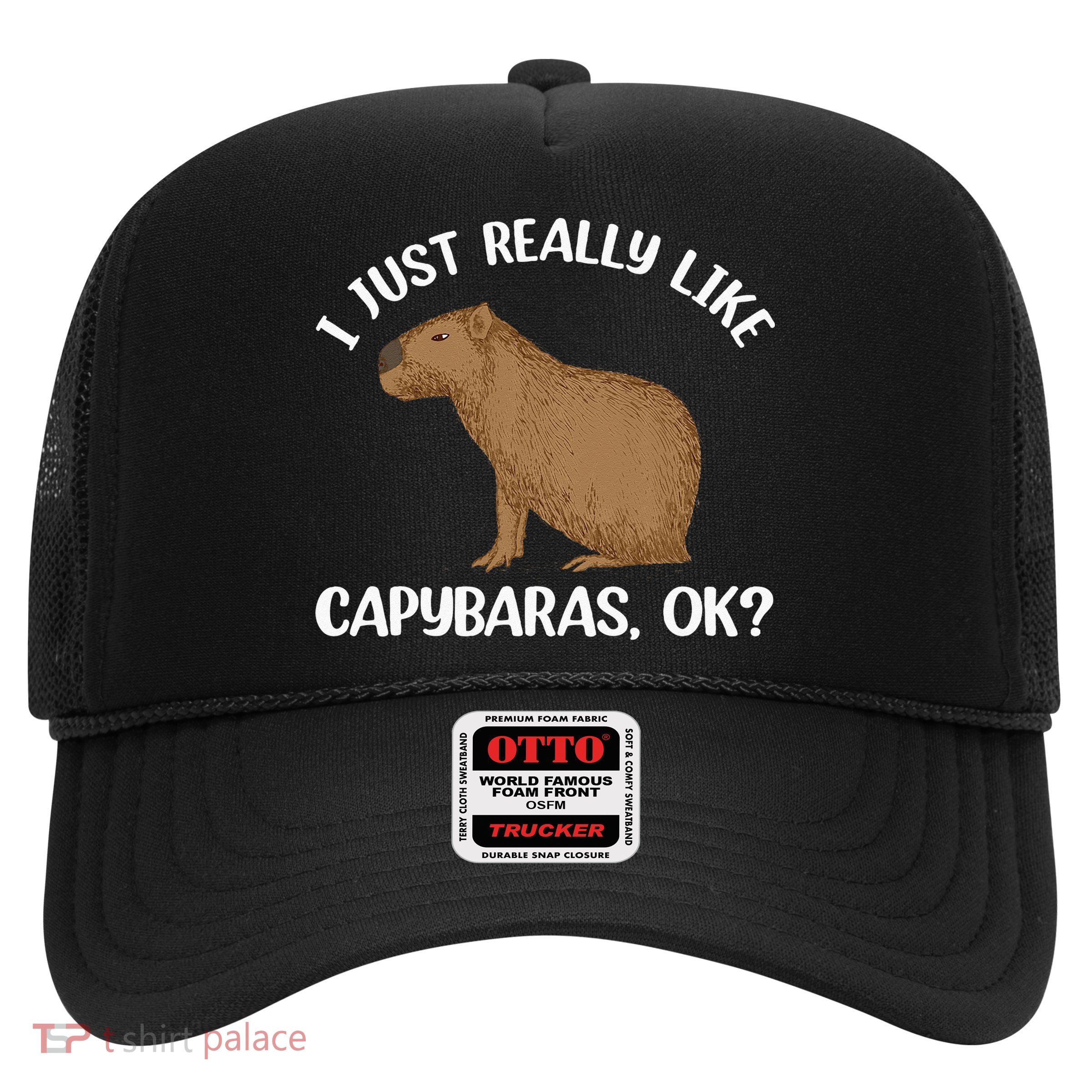 Funny Capybara Art For Men Women Kids Rodent Capybara Lover Trucker Hat