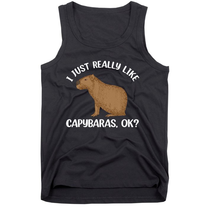 Funny Capybara Art For Men Women Kids Rodent Capybara Lover Tank Top