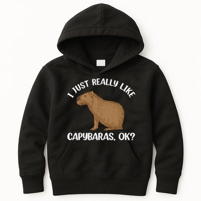 Funny Capybara Art For Men Women Kids Rodent Capybara Lover Kids Hoodie