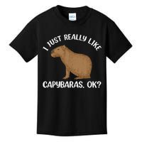 Funny Capybara Art For Men Women Kids Rodent Capybara Lover Kids T-Shirt