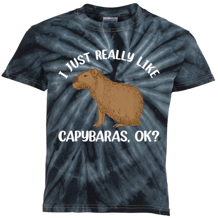 Funny Capybara Art For Men Women Kids Rodent Capybara Lover Kids Tie-Dye T-Shirt