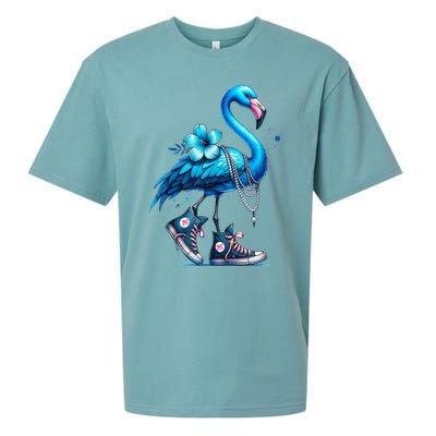 Flamingo Chucks And Pearls Comma La Kamala 2024 Gift Sueded Cloud Jersey T-Shirt