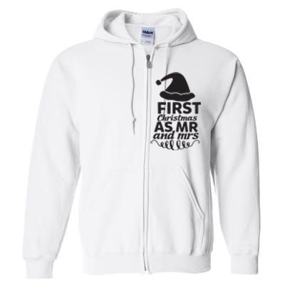 First Christmas As Mr And Mrs Full Zip Hoodie