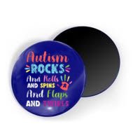 Fun Cute Autism Rocks Rolls Spins Flaps & Twirls Magnet