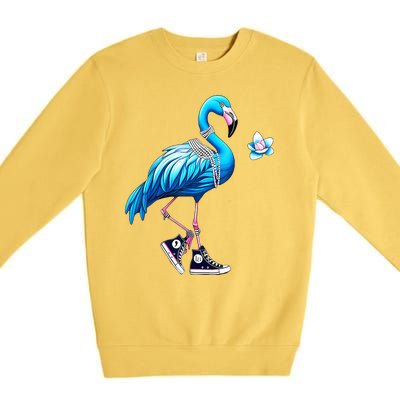 Flamingo Chucks And Pearls Kamala Harris 2024 Premium Crewneck Sweatshirt