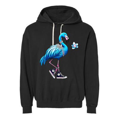 Flamingo Chucks And Pearls Kamala Harris 2024 Garment-Dyed Fleece Hoodie