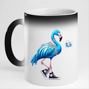 Flamingo Chucks And Pearls Kamala Harris 2024 11oz Black Color Changing Mug