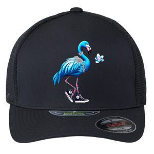 Flamingo Chucks And Pearls Kamala Harris 2024 Flexfit Unipanel Trucker Cap