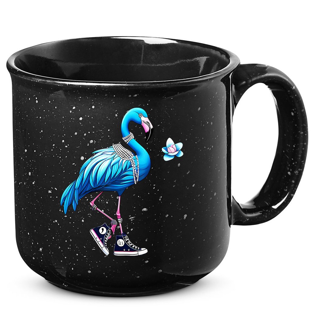 Flamingo Chucks And Pearls Kamala Harris 2024 15oz Campfire Ceramic Mug