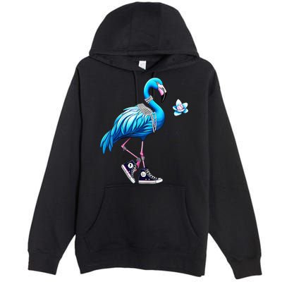 Flamingo Chucks And Pearls Kamala Harris 2024 Premium Pullover Hoodie