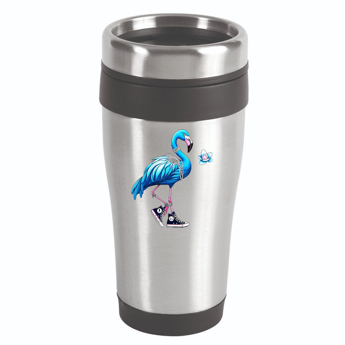 Flamingo Chucks And Pearls Kamala Harris 2024 16oz Travel Tumbler