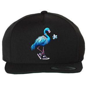 Flamingo Chucks And Pearls Kamala Harris 2024 Wool Snapback Cap