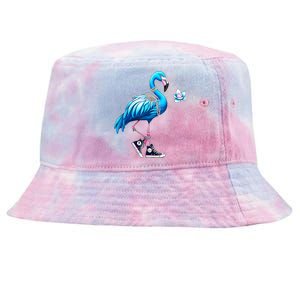 Flamingo Chucks And Pearls Kamala Harris 2024 Tie-Dyed Bucket Hat