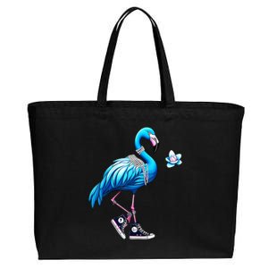 Flamingo Chucks And Pearls Kamala Harris 2024 Cotton Canvas Jumbo Tote