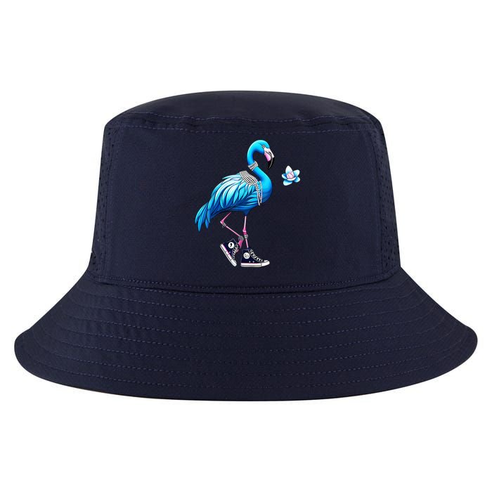 Flamingo Chucks And Pearls Kamala Harris 2024 Cool Comfort Performance Bucket Hat