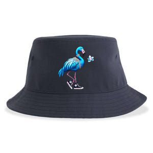 Flamingo Chucks And Pearls Kamala Harris 2024 Sustainable Bucket Hat