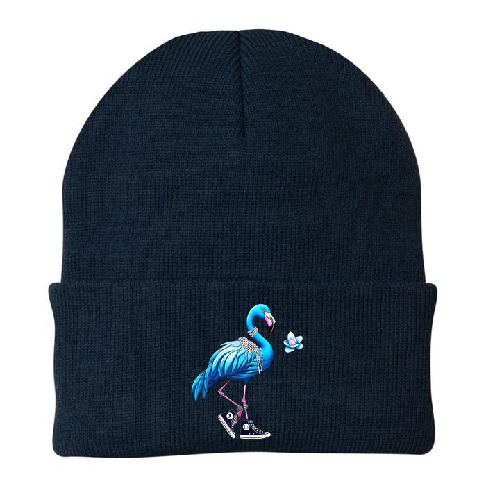 Flamingo Chucks And Pearls Kamala Harris 2024 Knit Cap Winter Beanie