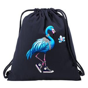 Flamingo Chucks And Pearls Kamala Harris 2024 Drawstring Bag