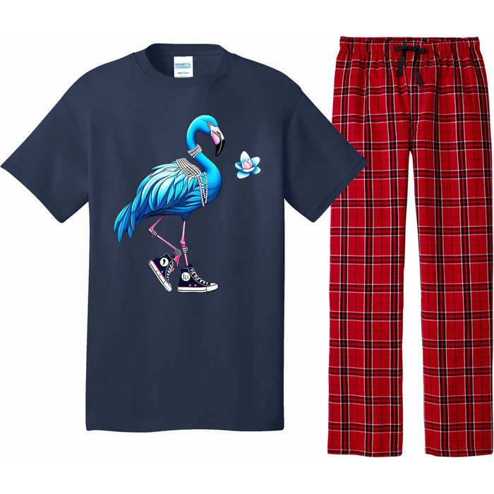 Flamingo Chucks And Pearls Kamala Harris 2024 Pajama Set