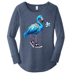 Flamingo Chucks And Pearls Kamala Harris 2024 Women's Perfect Tri Tunic Long Sleeve Shirt