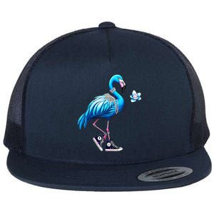 Flamingo Chucks And Pearls Kamala Harris 2024 Flat Bill Trucker Hat