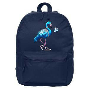 Flamingo Chucks And Pearls Kamala Harris 2024 16 in Basic Backpack