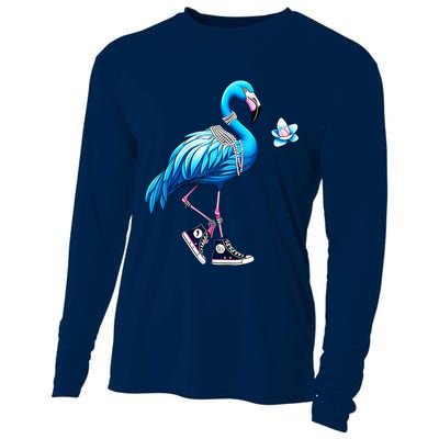 Flamingo Chucks And Pearls Kamala Harris 2024 Cooling Performance Long Sleeve Crew
