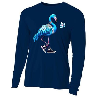 Flamingo Chucks And Pearls Kamala Harris 2024 Cooling Performance Long Sleeve Crew