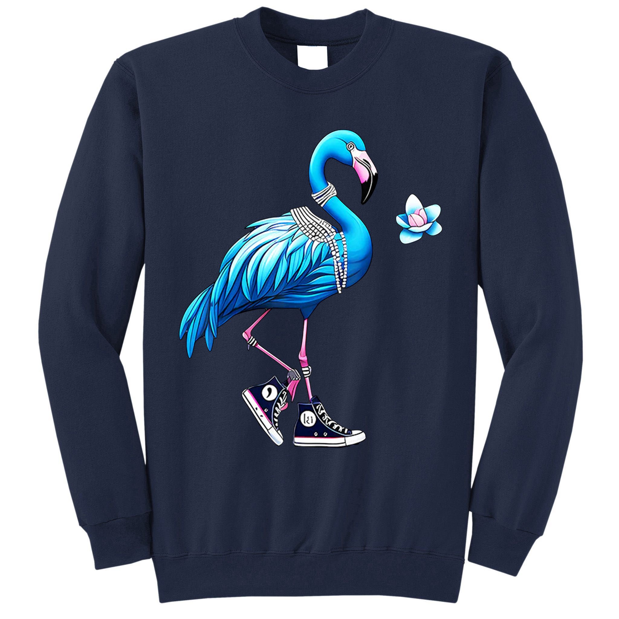 Flamingo Chucks And Pearls Kamala Harris 2024 Tall Sweatshirt