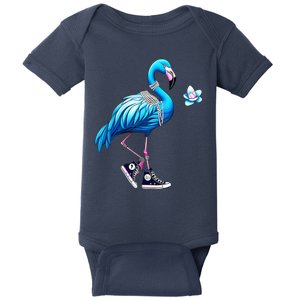 Flamingo Chucks And Pearls Kamala Harris 2024 Baby Bodysuit